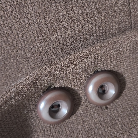 Atelier Paris vintage women's chocolate brown lined button-down jacket size 14 - Picture 4 of 8